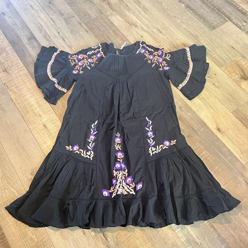 FREE PEOPLE PAVLO COTTON
EMBROIDERED DRESS size xs